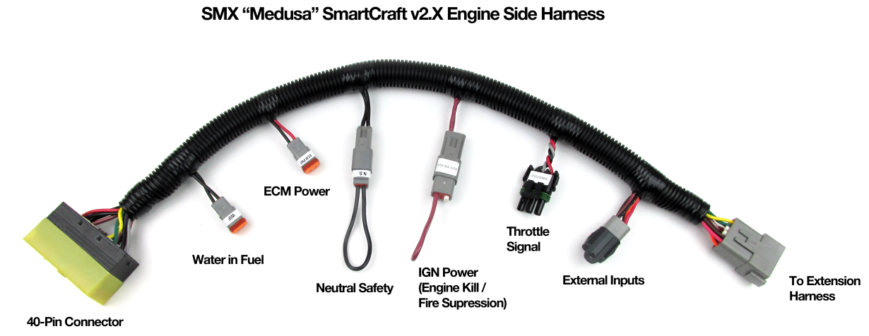 SMX Medusa SmartCraft v2.X Engine Side Harness