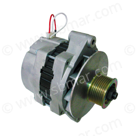 19 SI, 12V, 3-Wire, Alternator with Pulley for Cummins B 330/370 and Early QSB Engines