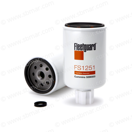 Fleetguard FS1251 Fuel Filter w/ drain - early 210 B's, 250 B's, 300 B's and early C's