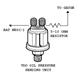 Adding Resistor to VDO Oil Pressure Sending Unit