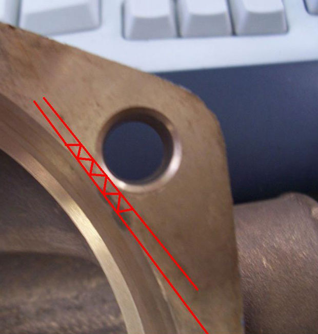 .070" clearance between the edge and that bolt-hole? Use the thinner O-ring