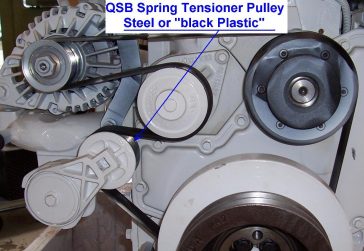 Please note Belt-Tensioner may be constructed of either steel, or 'Black Plastic"