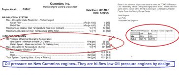 Cummins Marine Engine Oil Pressure Specifications