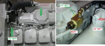 Cummins Marine 6BT 6BTA 5.9 Coolant Temp Switch or Sensor locations