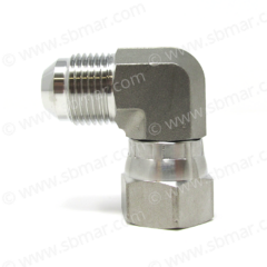 Stainless Steel Hydraulic Fitting JIC #8 to JIC #8 90 Degree