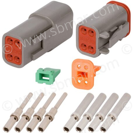Deutsch DT 4 Way Gray Connector Assembly Kit