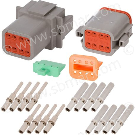 Deutsch DT 8 Way Gray Connector Assembly Kit