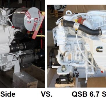 QSB 6.7 Marine Standard Engine vs. Slimline Engine