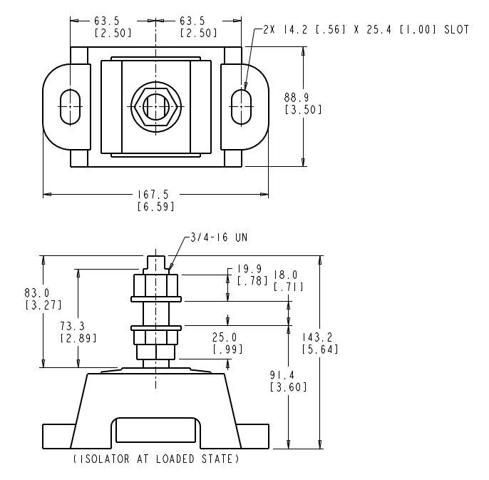 Barry Mount Vibration Isolator for Cummins QSB 5.9 Series Marine Diesel Engines (4931364, 5301975)