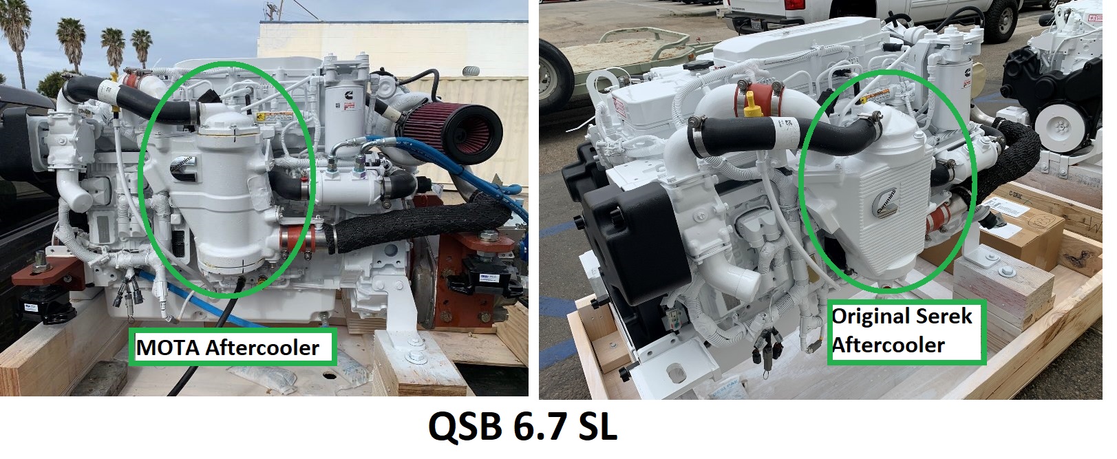 QSB 6.7 SL--MOTA vs, SEREK Aftercooler Designs