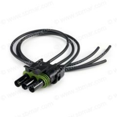 Bosch P7100 Fuel Shutoff Solenoid 3 Wire Pigtail Connector